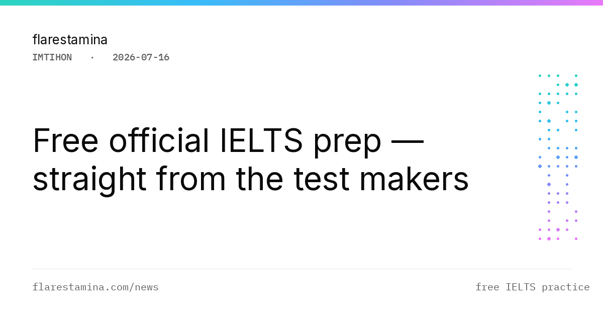 Free official IELTS prep — straight from the test makers