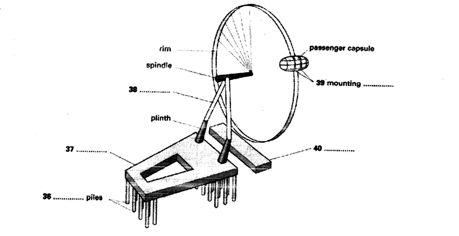 London Eye diagram with numbered labels 36–40